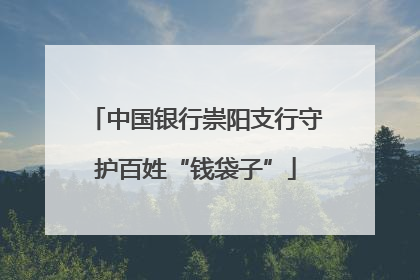 中国银行崇阳支行守护百姓“钱袋子”