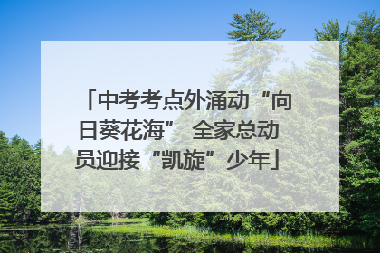 中考考点外涌动“向日葵花海” 全家总动员迎接“凯旋”少年