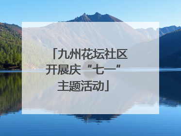 九州花坛社区开展庆“七一”主题活动