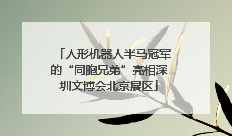 人形机器人半马冠军的“同胞兄弟”亮相深圳文博会北京展区