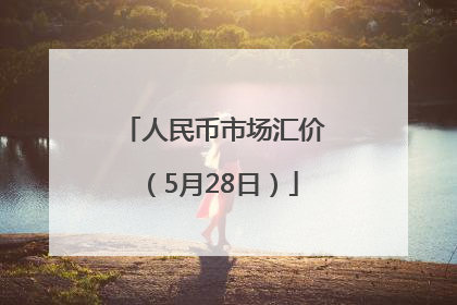 人民币市场汇价（5月28日）