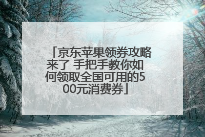 京东苹果领券攻略来了 手把手教你如何领取全国可用的500元消费券