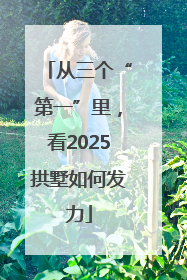 从三个“第一”里，看2025拱墅如何发力
