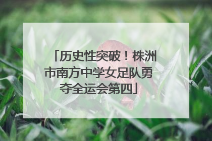历史性突破！株洲市南方中学女足队勇夺全运会第四