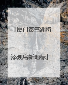 厦门筼筜湖将添观鸟新地标