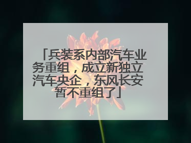 兵装系内部汽车业务重组，成立新独立汽车央企，东风长安暂不重组了