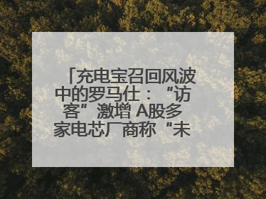 充电宝召回风波中的罗马仕：“访客”激增 A股多家电芯厂商称“未供货”