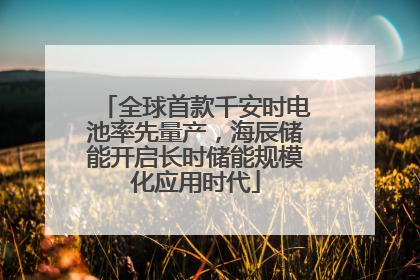 全球首款千安时电池率先量产，海辰储能开启长时储能规模化应用时代