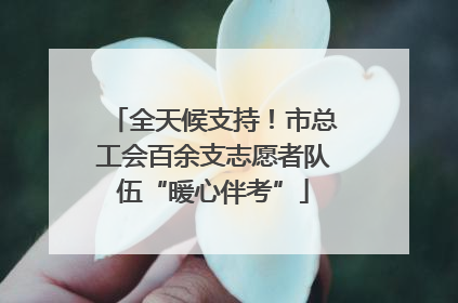 全天候支持！市总工会百余支志愿者队伍“暖心伴考”