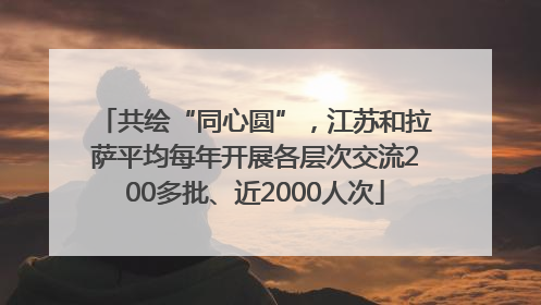 共绘“同心圆”，江苏和拉萨平均每年开展各层次交流200多批、近2000人次