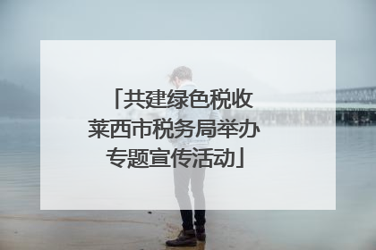 共建绿色税收 莱西市税务局举办专题宣传活动
