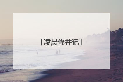 凌晨修井记