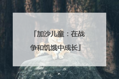 加沙儿童：在战争和饥饿中成长