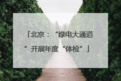 北京：“绿电大通道”开展年度“体检”