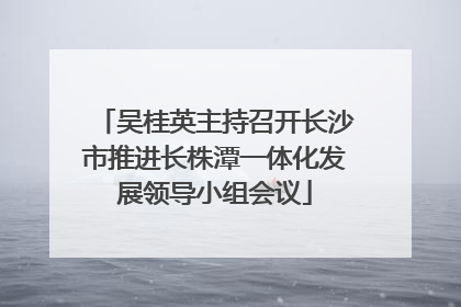 吴桂英主持召开长沙市推进长株潭一体化发展领导小组会议
