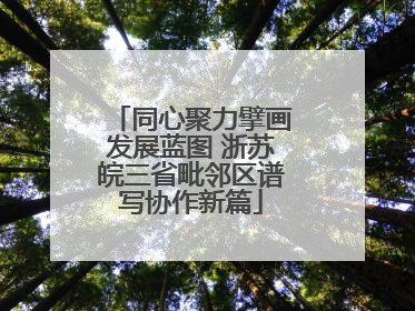 同心聚力擘画发展蓝图 浙苏皖三省毗邻区谱写协作新篇