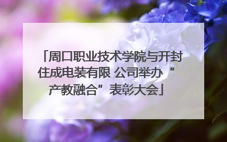 周口职业技术学院与开封住成电装有限 公司举办“产教融合”表彰大会