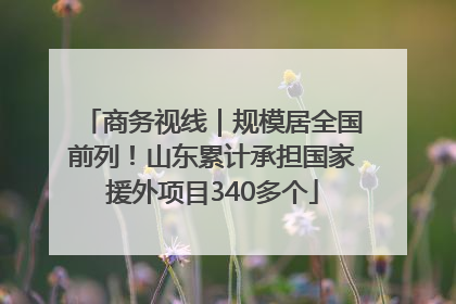 商务视线｜规模居全国前列！山东累计承担国家援外项目340多个