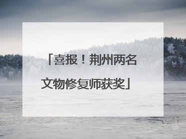 喜报！荆州两名文物修复师获奖