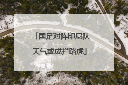 国足对阵印尼队 天气或成拦路虎