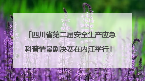 四川省第二届安全生产应急科普情景剧决赛在内江举行