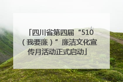 四川省第四届“510（我要廉）”廉洁文化宣传月活动正式启动