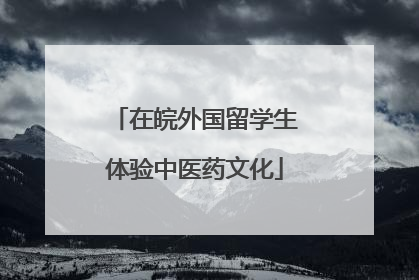 在皖外国留学生体验中医药文化