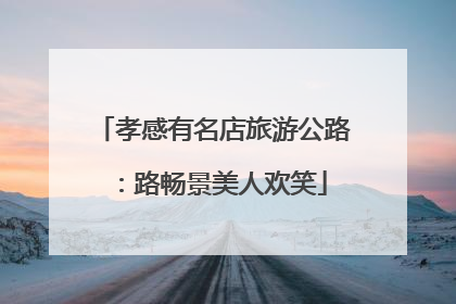 孝感有名店旅游公路：路畅景美人欢笑