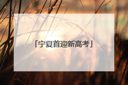 宁夏首迎新高考
