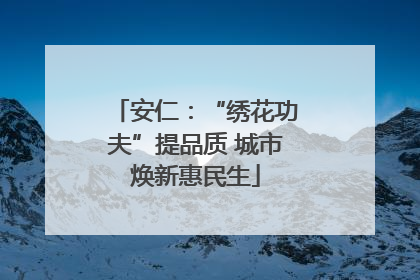 安仁：“绣花功夫”提品质 城市焕新惠民生