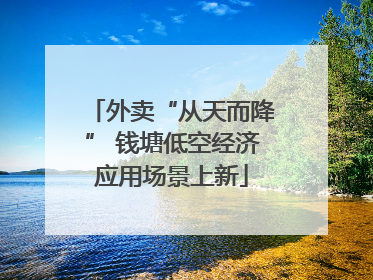 外卖“从天而降” 钱塘低空经济应用场景上新