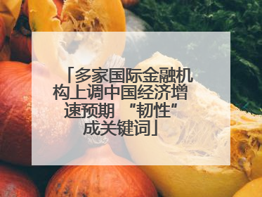 多家国际金融机构上调中国经济增速预期 “韧性”成关键词