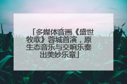 多媒体音画《盛世牧歌》蓉城首演，原生态音乐与交响乐奏出美妙乐章
