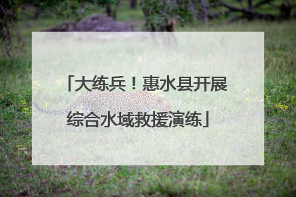 大练兵！惠水县开展综合水域救援演练