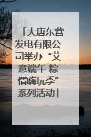 大唐东营发电有限公司举办“艾意端午 粽情嗨玩季”系列活动