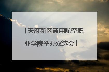 天府新区通用航空职业学院举办双选会