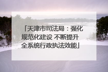 天津市司法局：强化规范化建设 不断提升全系统行政执法效能