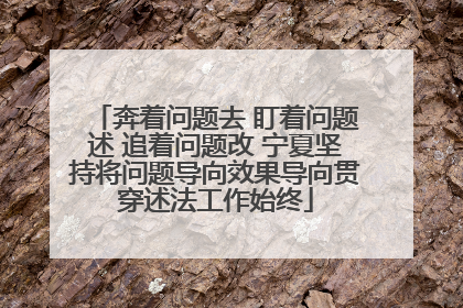 奔着问题去 盯着问题述 追着问题改 宁夏坚持将问题导向效果导向贯穿述法工作始终