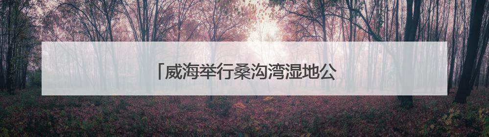 威海举行桑沟湾湿地公园巡河志愿服务活动