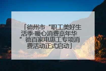 德州市“职工美好生活季·暖心消费嘉年华”德百家电惠工专项消费活动正式启动