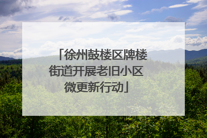徐州鼓楼区牌楼街道开展老旧小区微更新行动