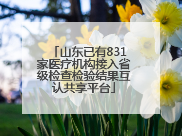 山东已有831家医疗机构接入省级检查检验结果互认共享平台