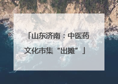 山东济南：中医药文化市集“出摊”