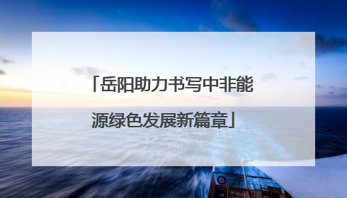 岳阳助力书写中非能源绿色发展新篇章