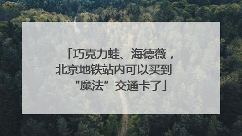 巧克力蛙、海德薇，北京地铁站内可以买到“魔法”交通卡了
