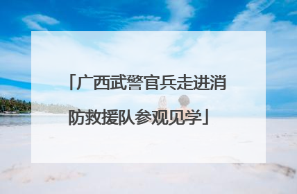 广西武警官兵走进消防救援队参观见学