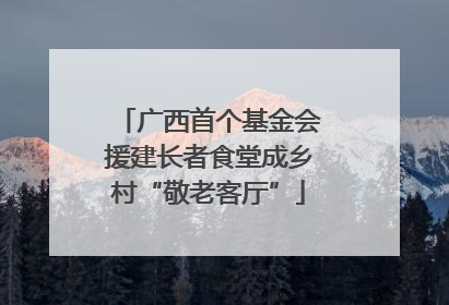 广西首个基金会援建长者食堂成乡村“敬老客厅”