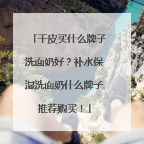 干皮买什么牌子洗面奶好？补水保湿洗面奶什么牌子推荐购买！