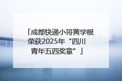 成都快递小哥黄学根荣获2025年“四川青年五四奖章”