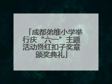 成都弟维小学举行庆“六一”主题活动暨红扣子奖章颁奖典礼